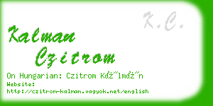 kalman czitrom business card